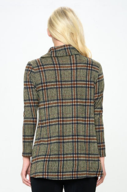 Mir Split Mock Neck Top