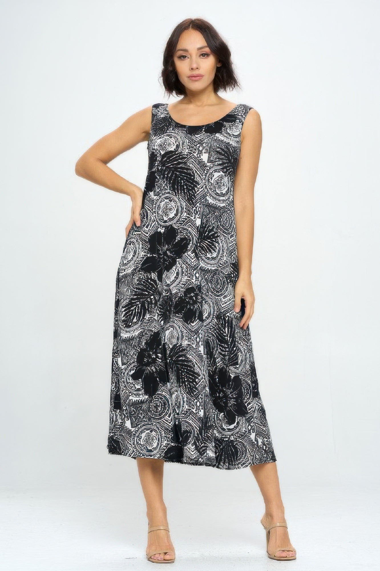 Bns Print Long Tank Dress