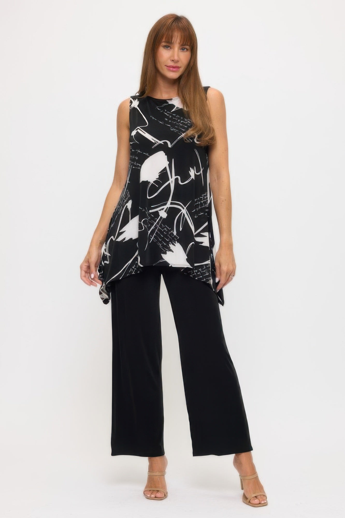 Plussize Bns Boat Neck Shark Bite Tank Tunic