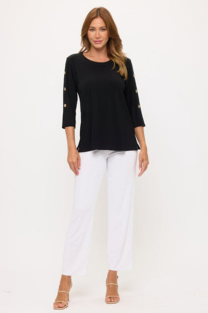 Hit Side Button Sleeve Top