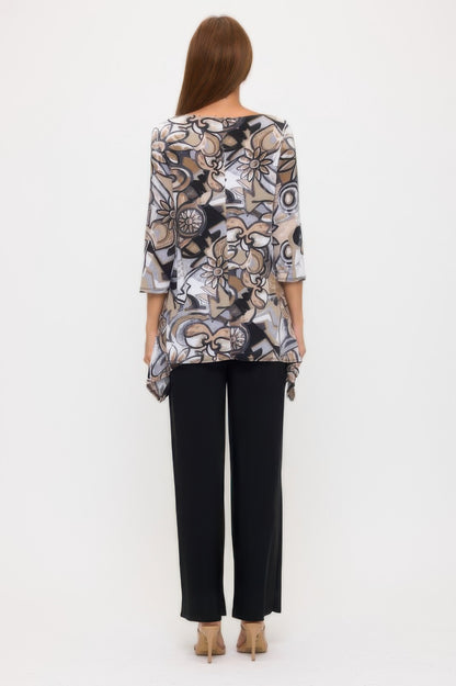 Plus Size Boat Neckline Tunic
