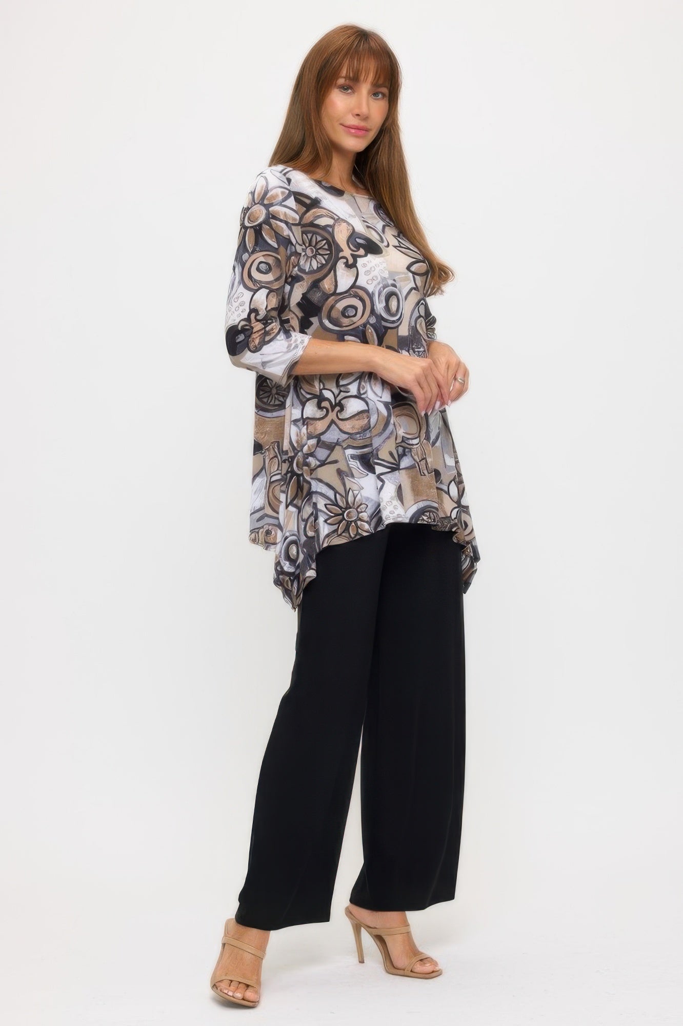 Plus Size Boat Neckline Tunic
