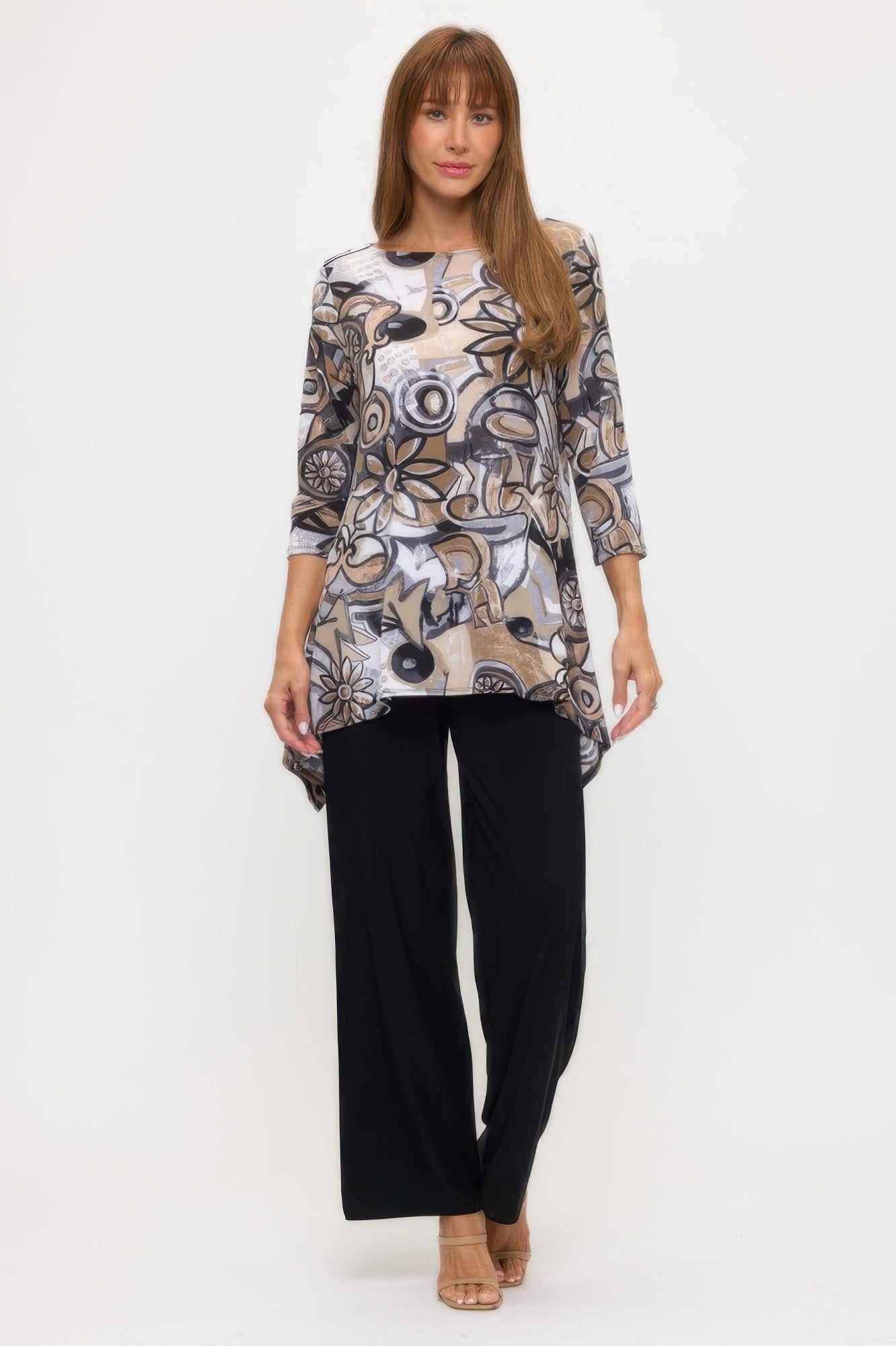 Plus Size Boat Neckline Tunic