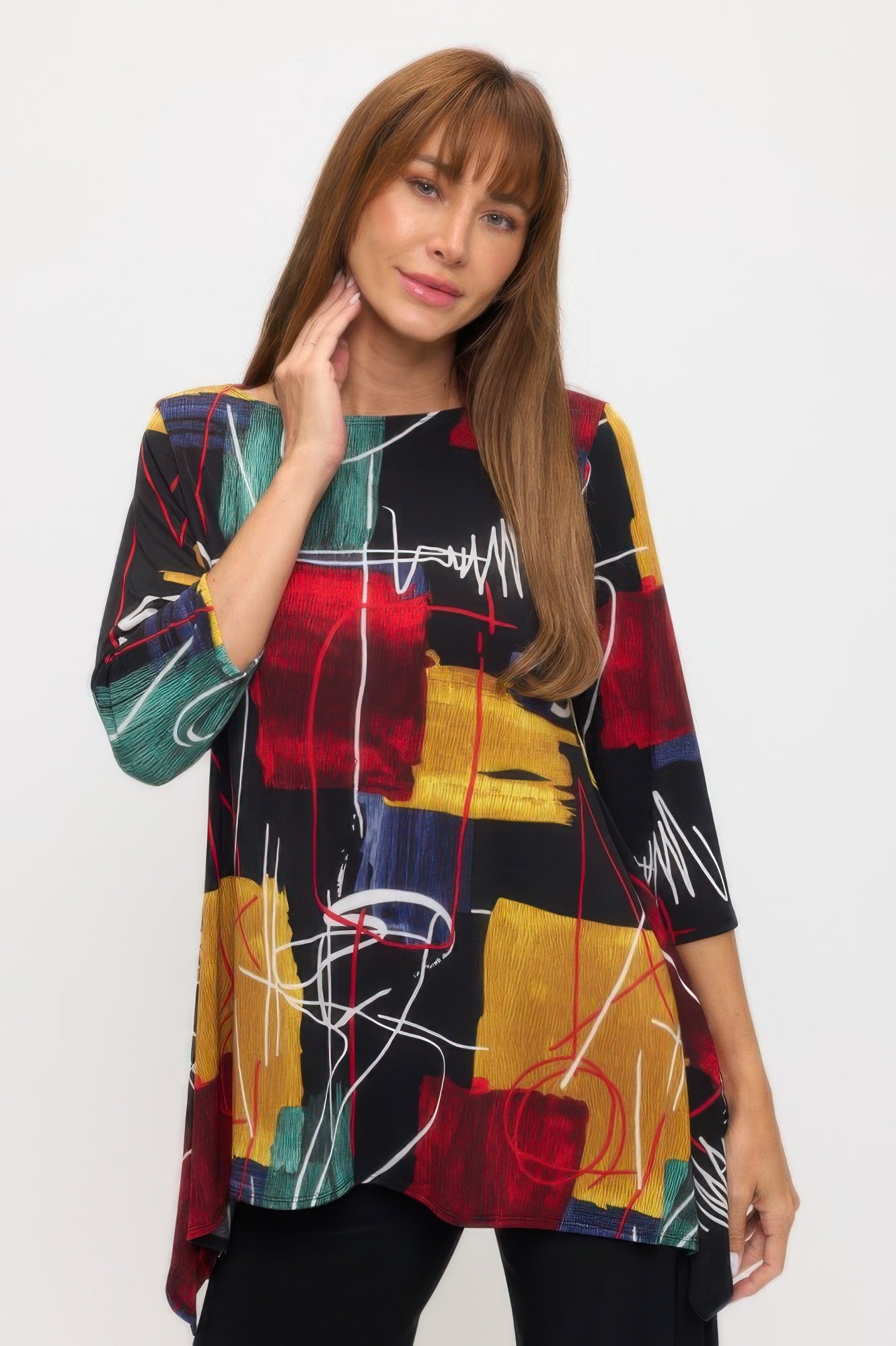 Plus Size Boat Neckline Tunic