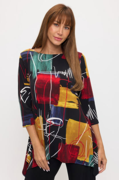 Plus Size Boat Neckline Tunic