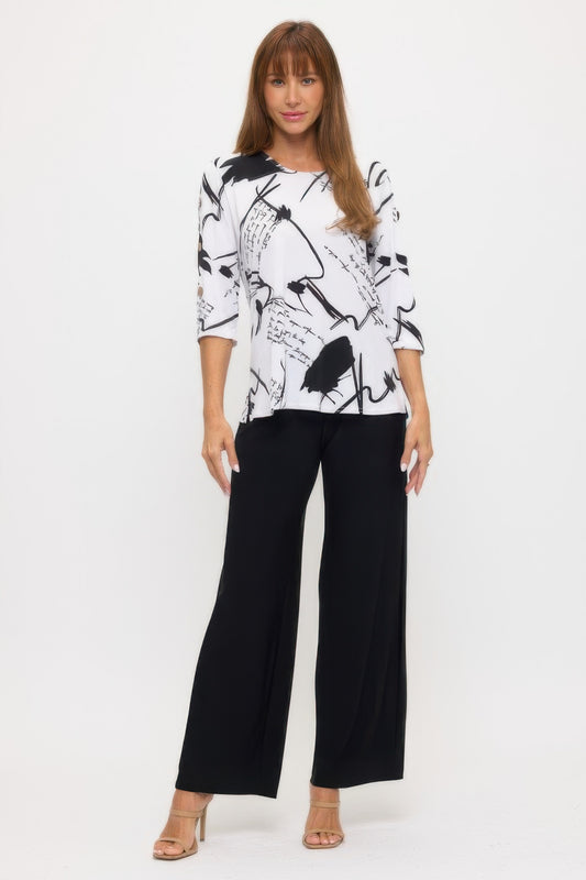 Plus Size Hit Side Button Sleeve Top