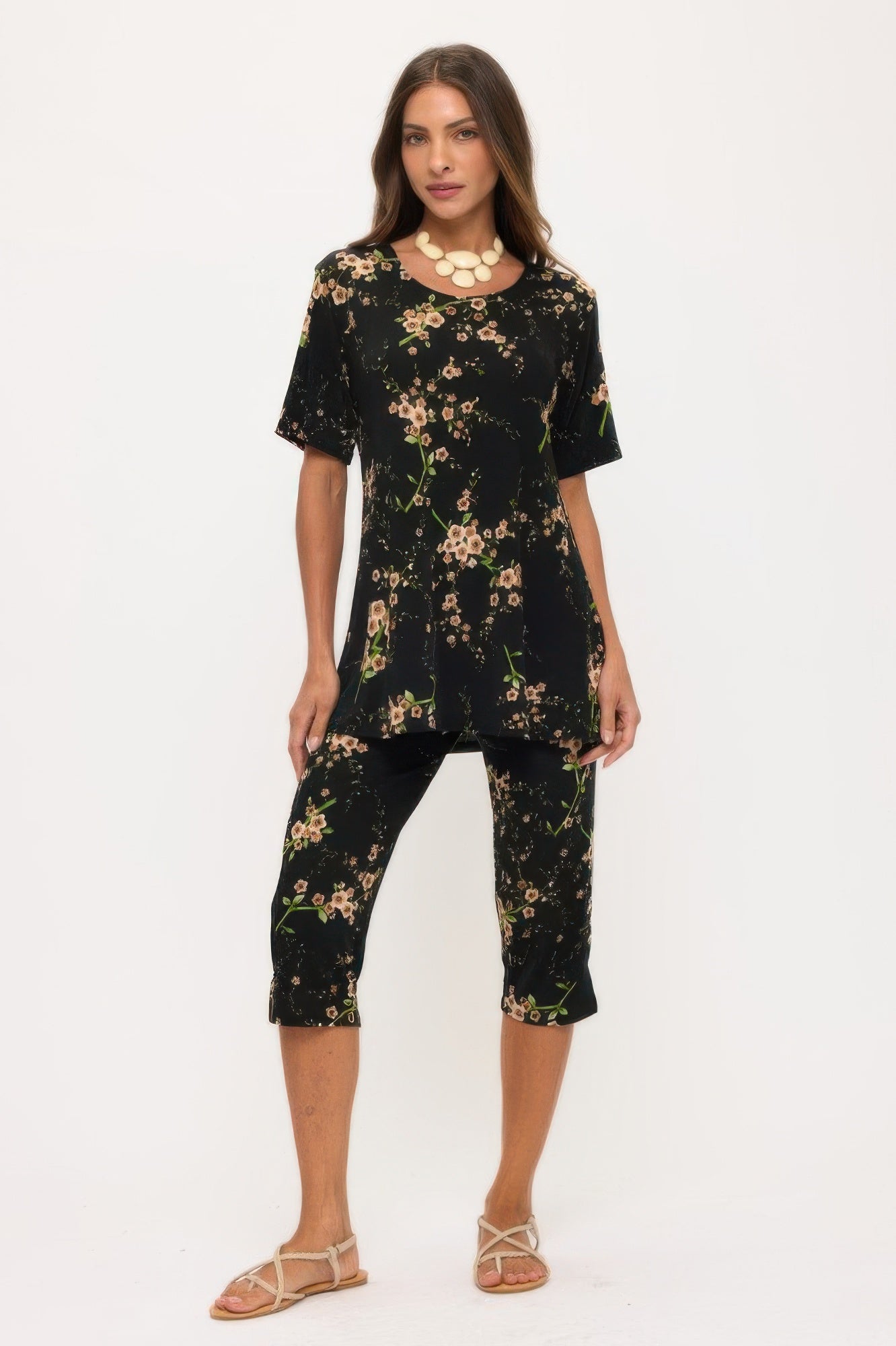 Plus Size Bns Capri Pants Set