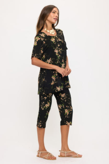 Plus Size Bns Capri Pants Set