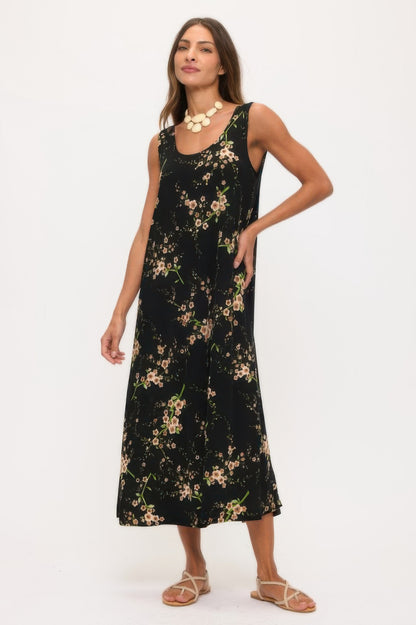 Print Bns Tank Long Dress