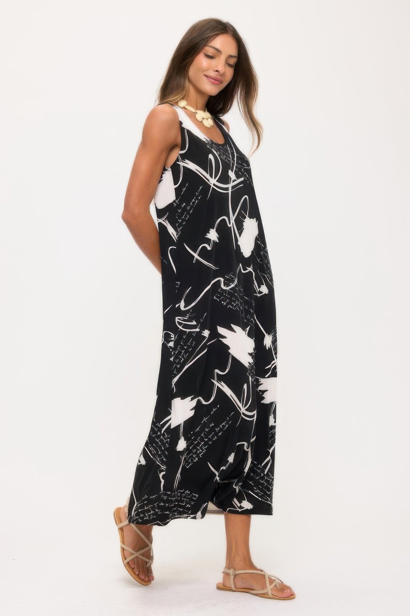 Print Bns Tank Long Dress