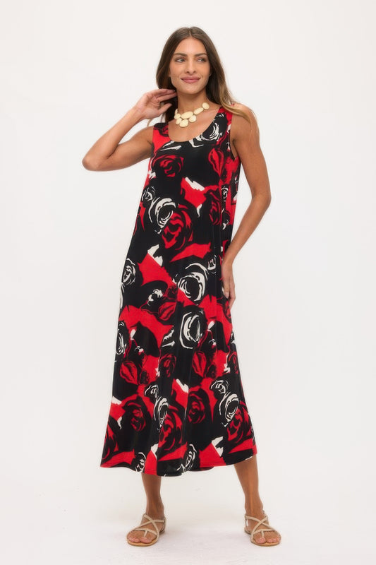 Print Bns Tank Long Dress