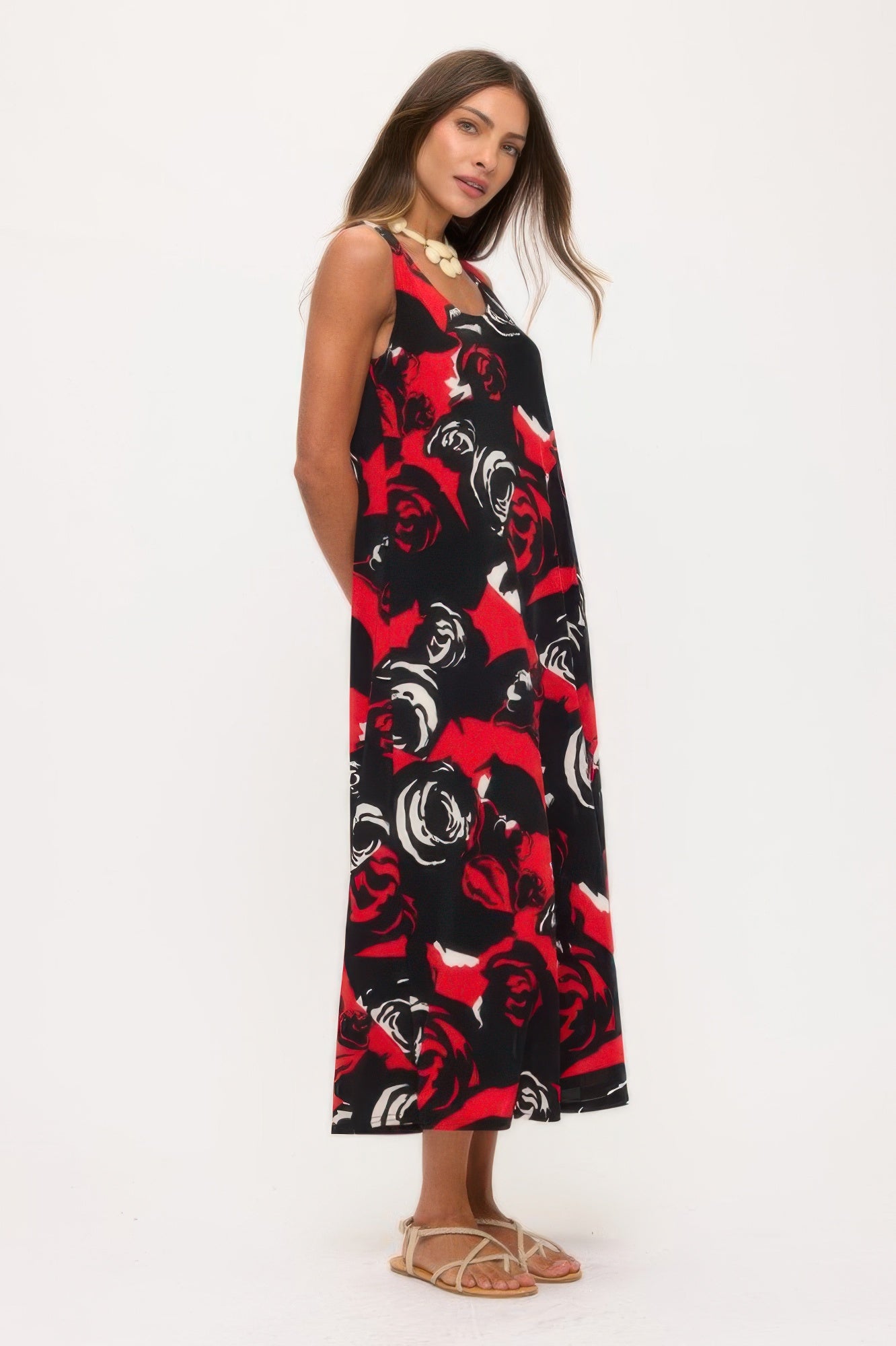 Print Bns Tank Long Dress