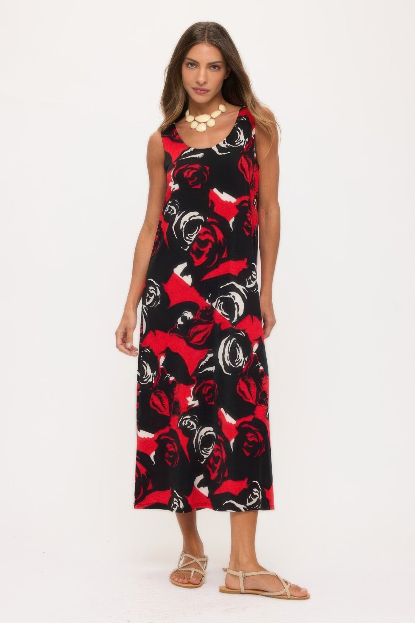 Print Bns Tank Long Dress