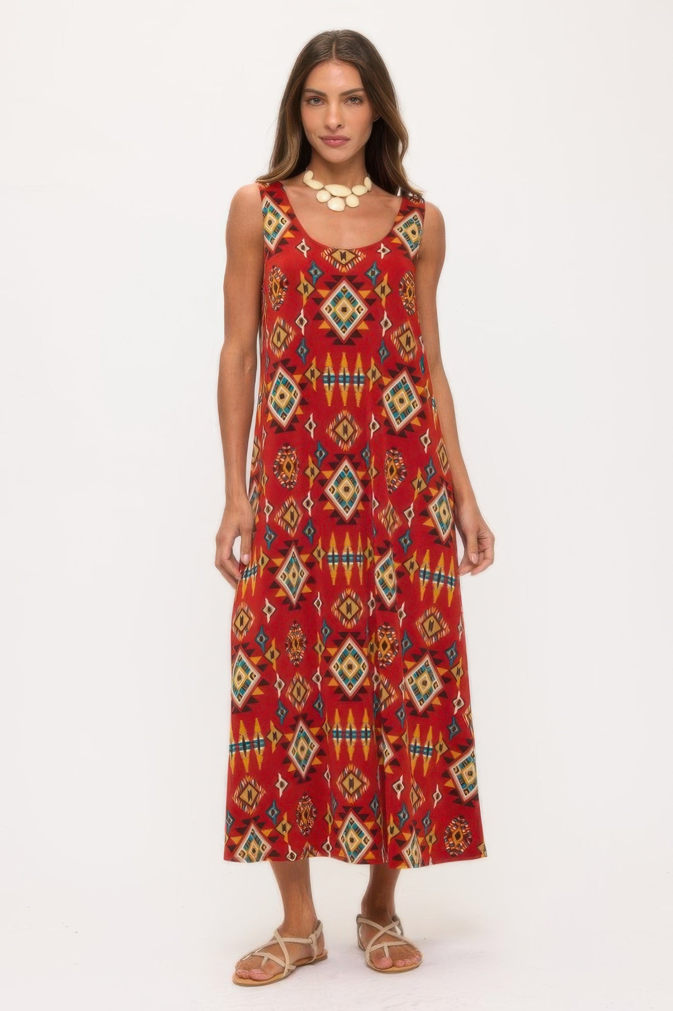 Print Bns Tank Long Dress
