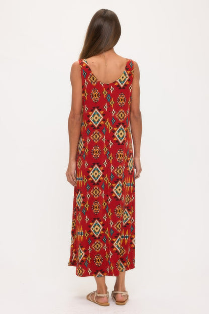 Print Bns Tank Long Dress