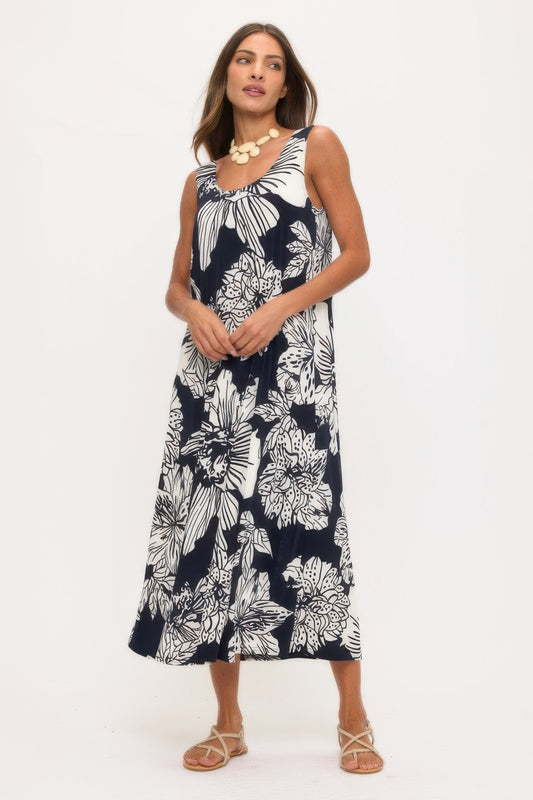 Print Bns Tank Long Dress