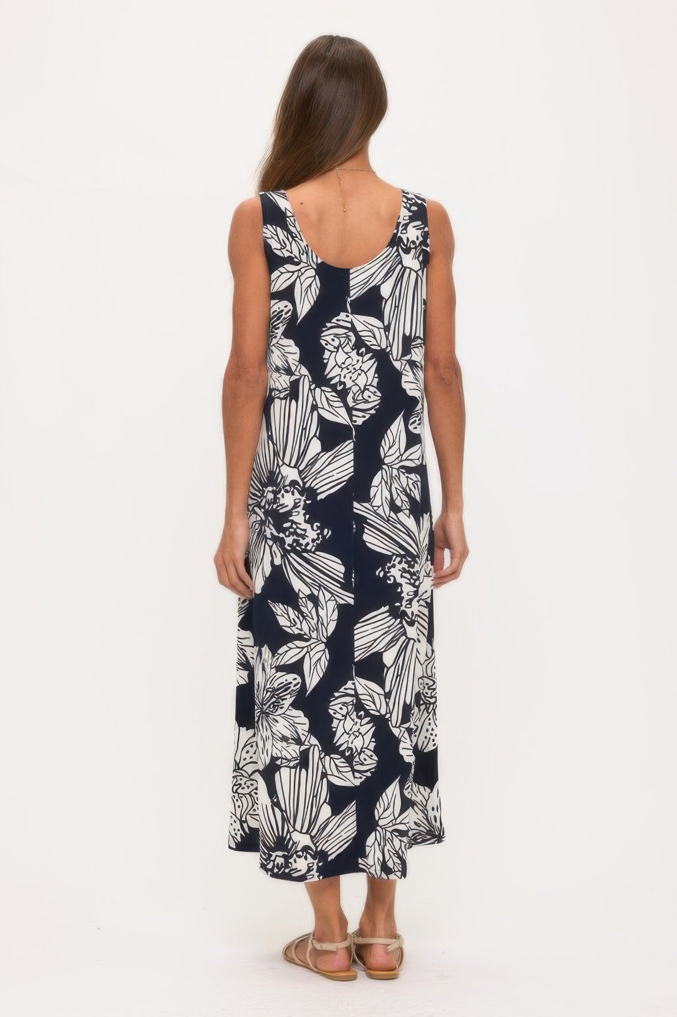 Print Bns Tank Long Dress