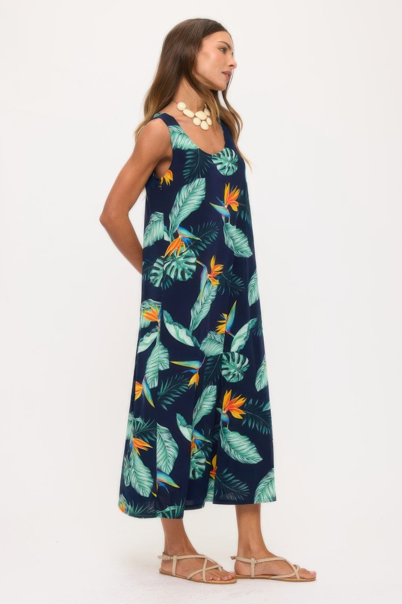 Print Bns Tank Long Dress