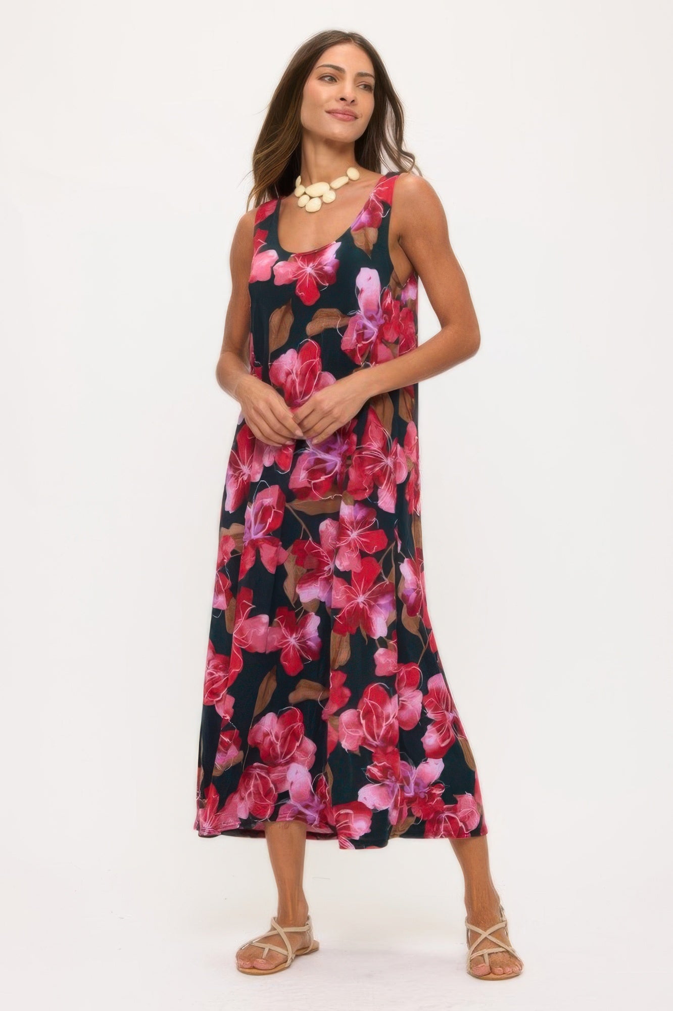Print Bns Tank Long Dress