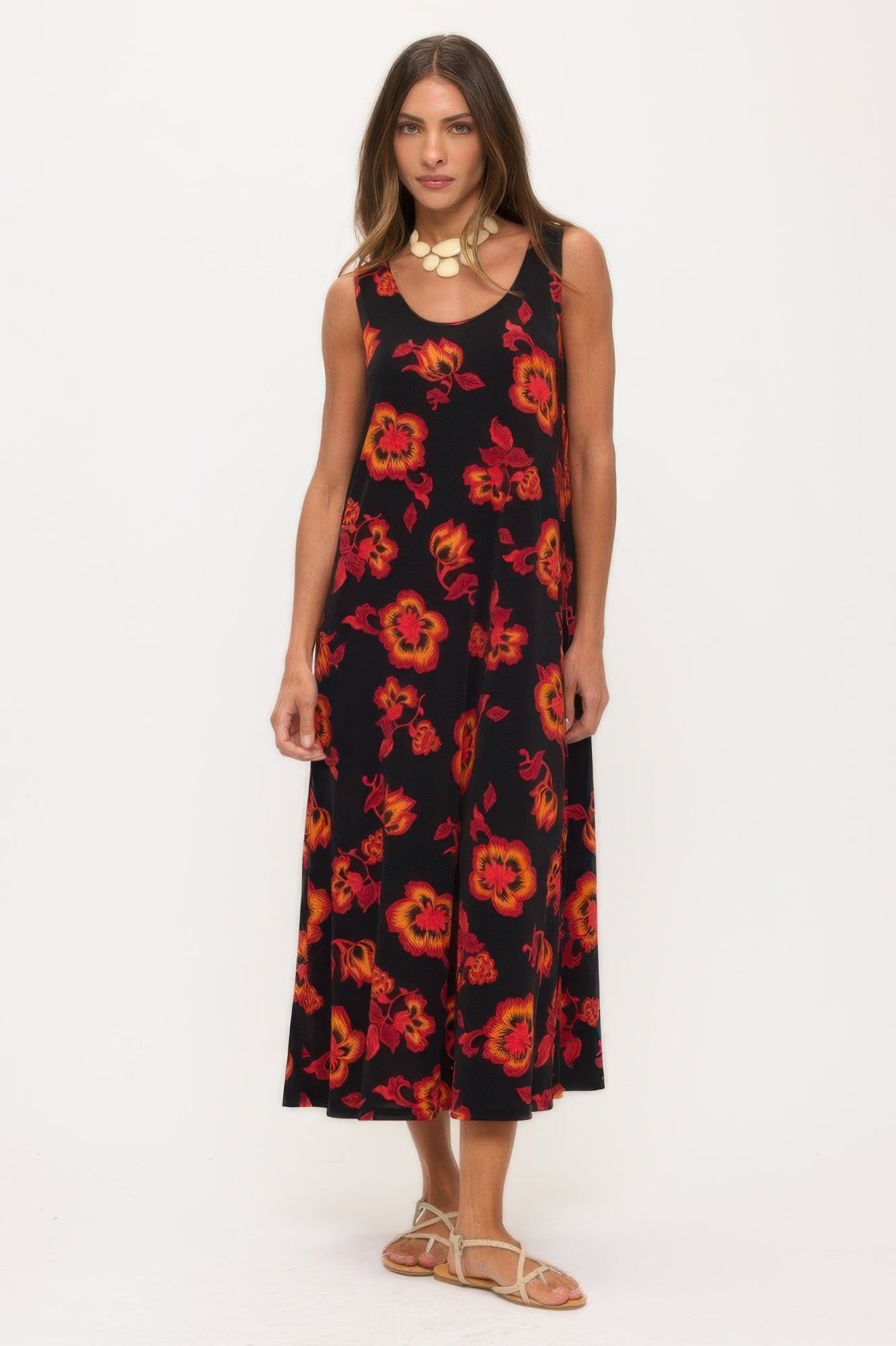 Print Bns Tank Long Dress