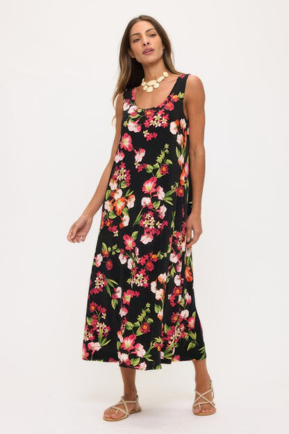 Print Bns Tank Long Dress
