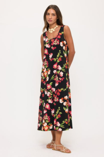 Print Bns Tank Long Dress