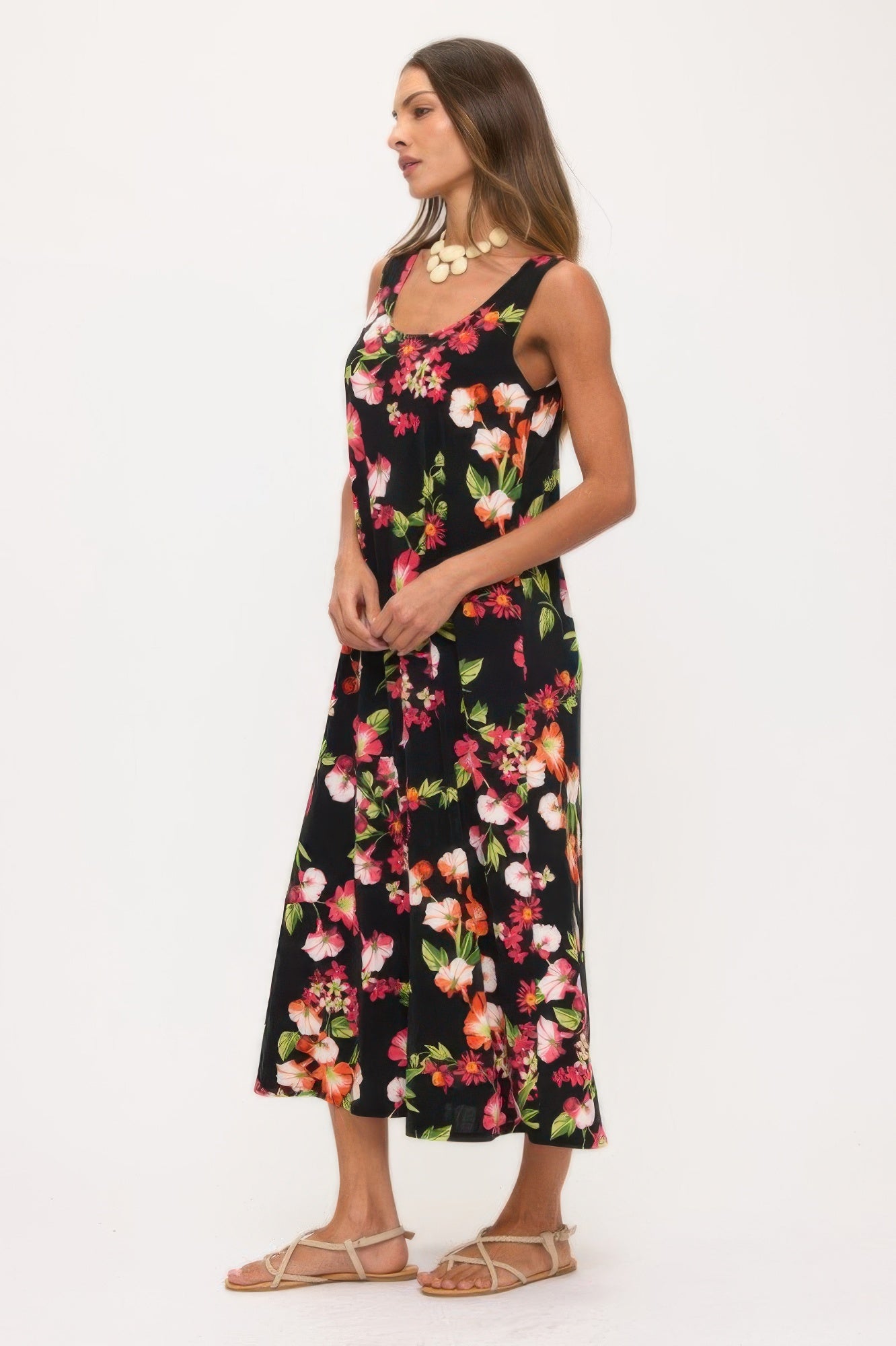 Print Bns Tank Long Dress