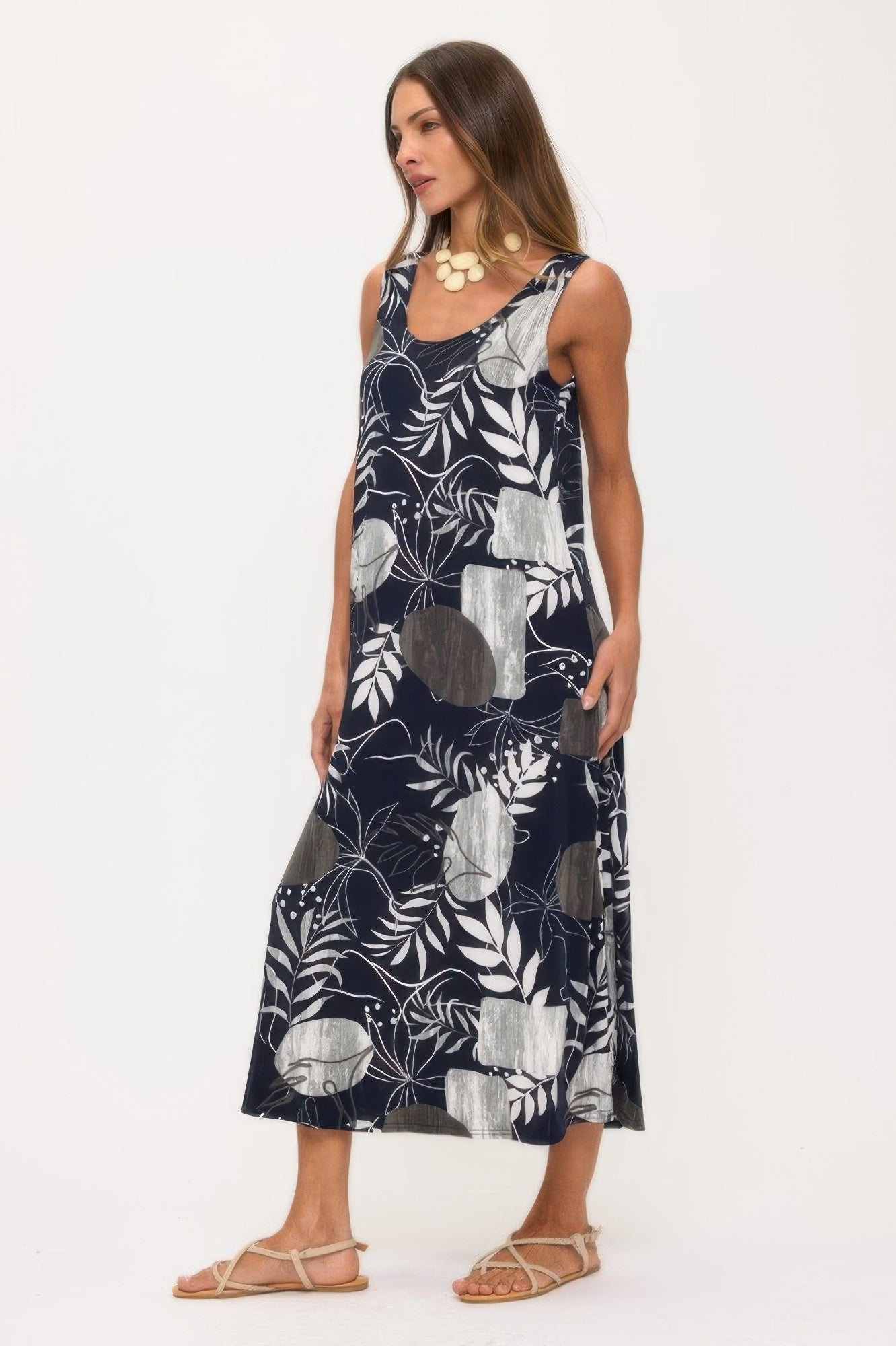 Print Bns Tank Long Dress