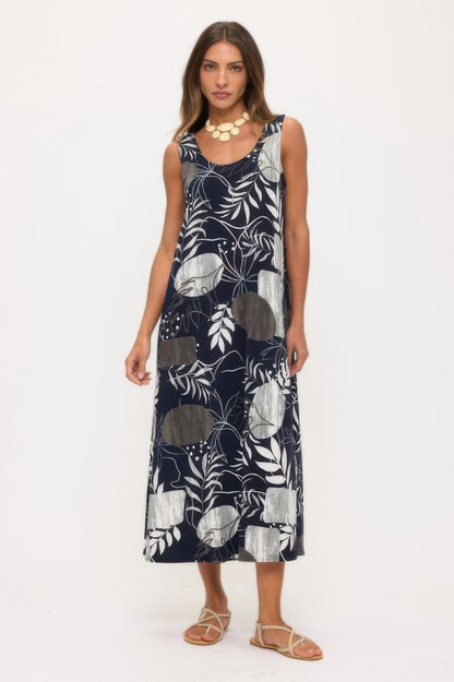 Print Bns Tank Long Dress