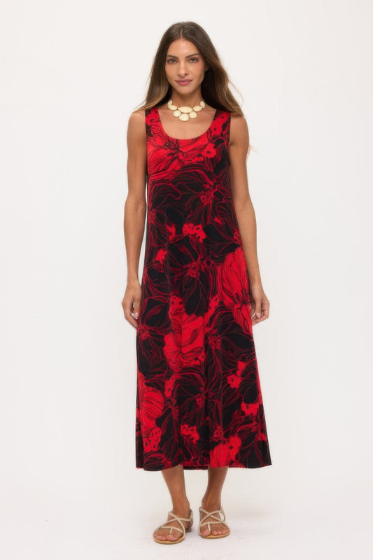 Print Bns Tank Long Dress