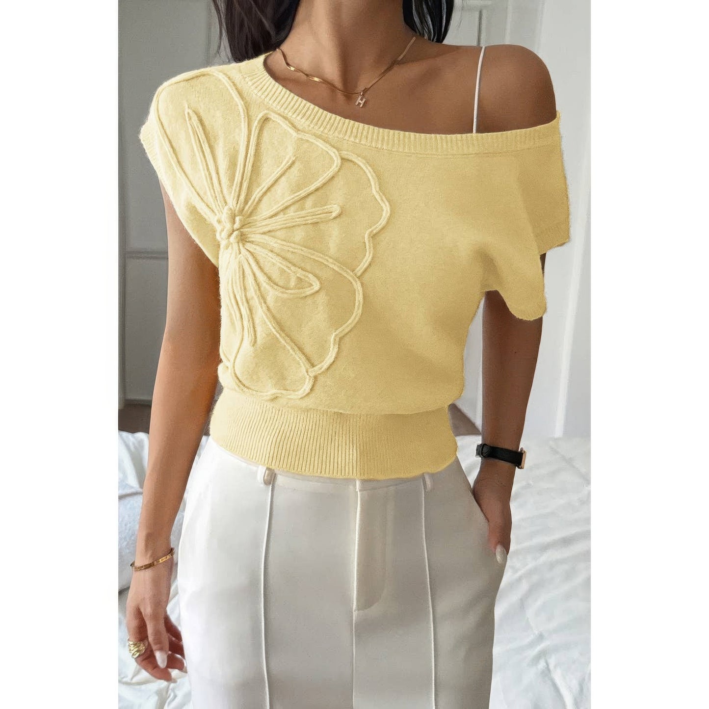 Solid Sleeveless Knit Loose Fit Vest