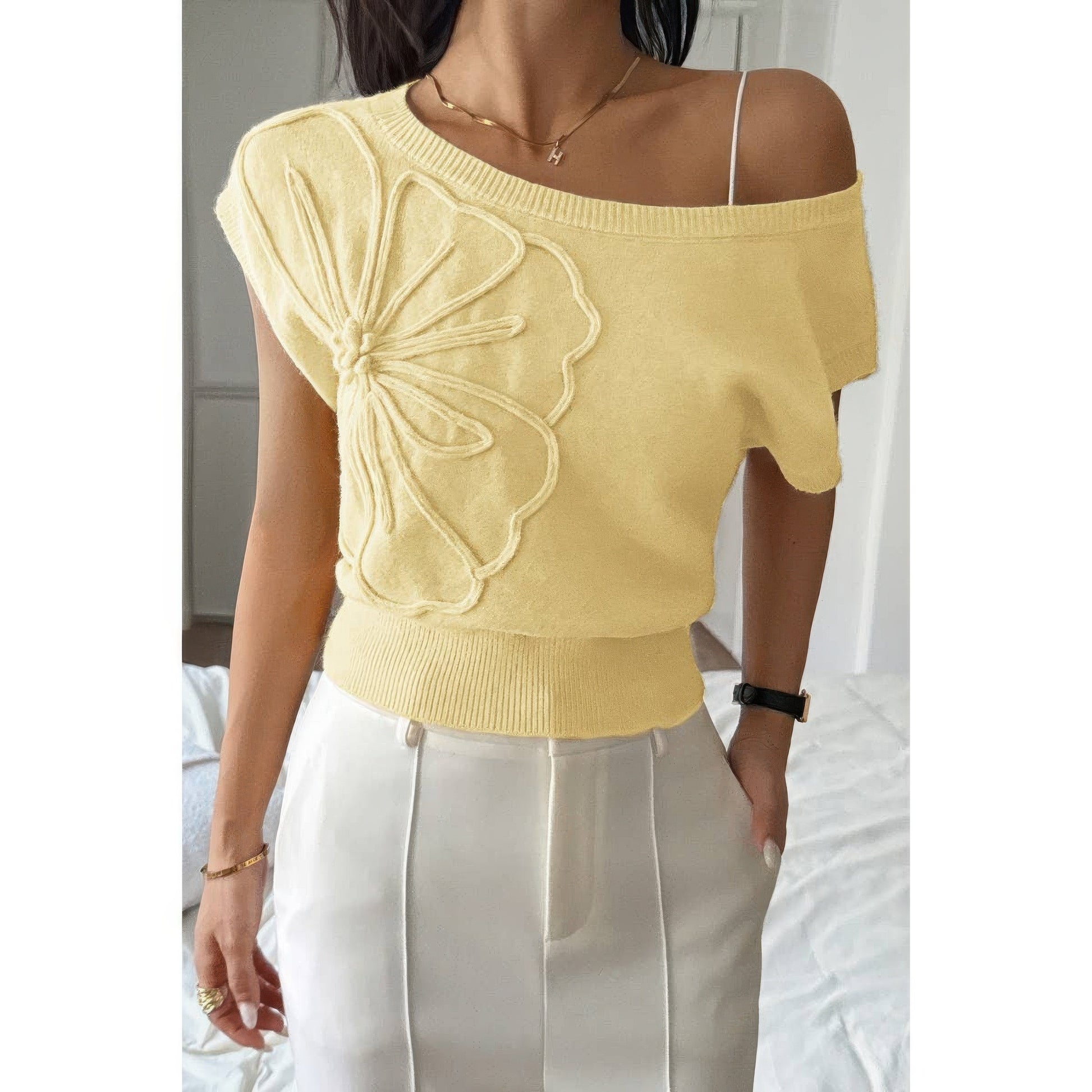 Solid Sleeveless Knit Loose Fit Vest