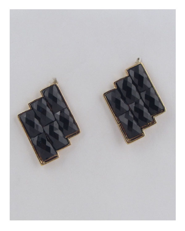 Faux Stone Earrings – 1.5″ Statement Accent