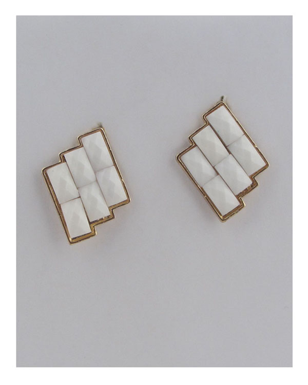 Faux Stone Earrings – 1.5″ Statement Accent