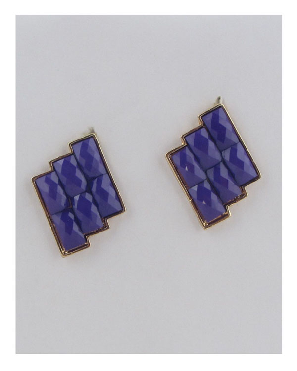 Faux Stone Earrings – 1.5″ Statement Accent