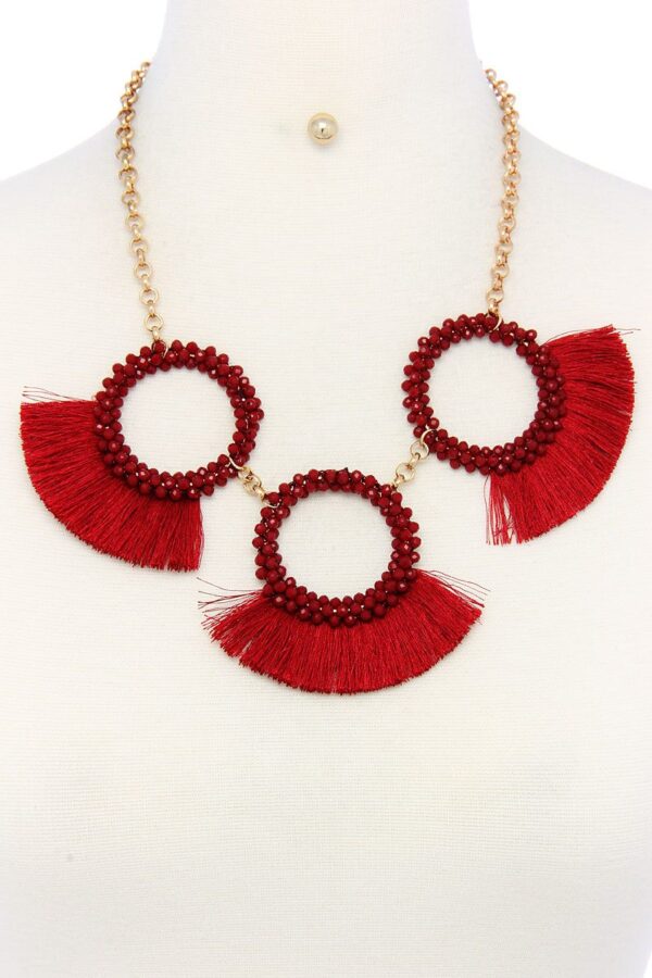 Chunky Necklace & Earring Set with Lobster Clasp