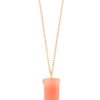 Elongated Horn Pendant Necklace – Stone Colors
