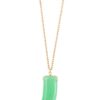 Elongated Horn Pendant Necklace – Stone Colors