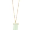 Elongated Horn Pendant Necklace – Stone Colors