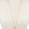 Double Horn Natural Stone Pendant Necklace – 30″