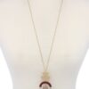 Half Circle Metal Tassel Pendant Necklace – 30″ Long