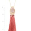 Teardrop Tassel Pendant Necklace – 30″ Adjustable