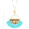 Half Circle Tassel Pendant Necklace – 30″ Adjustable