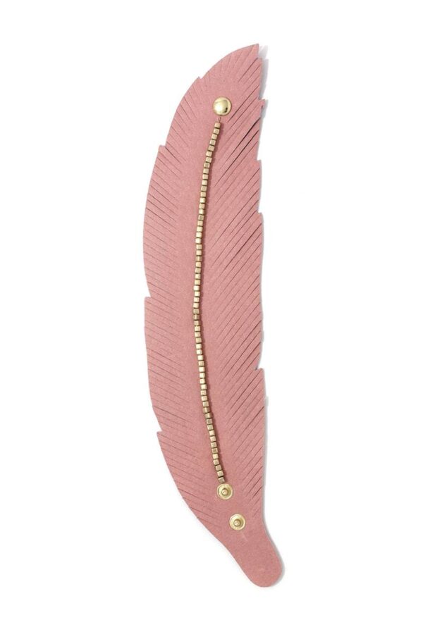 PU Leather Wrap Bracelet with Fray & Metal Beads