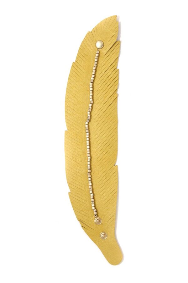 PU Leather Wrap Bracelet with Fray & Metal Beads