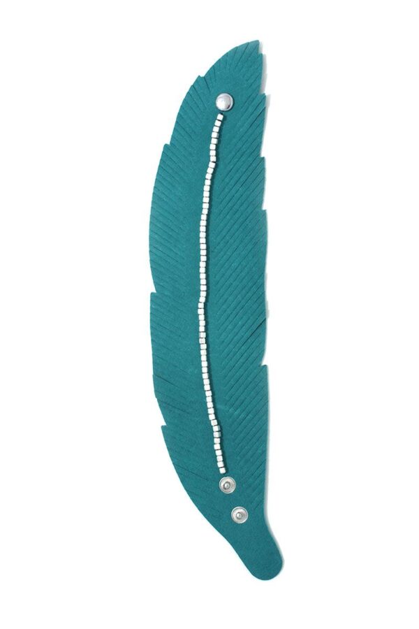 PU Leather Wrap Bracelet with Fray & Metal Beads