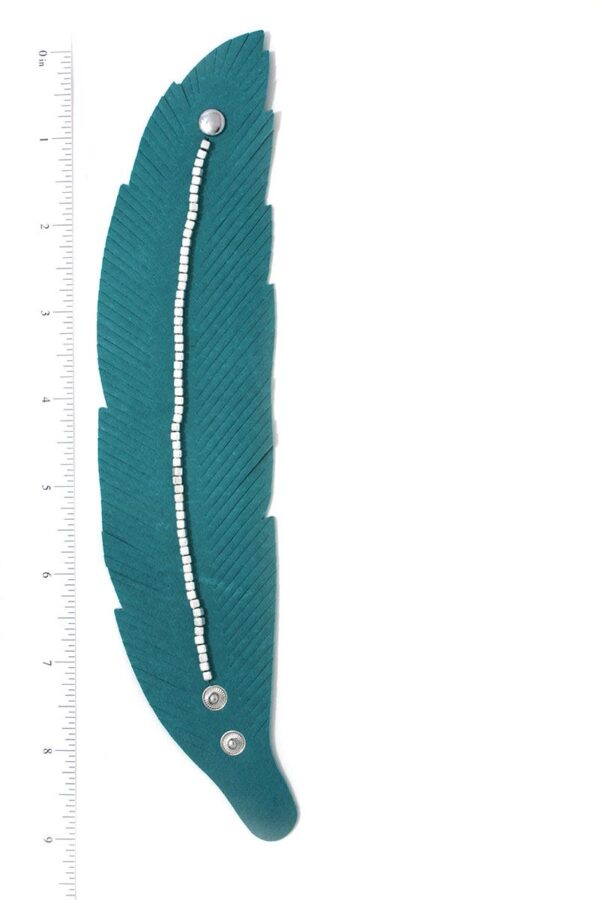 PU Leather Wrap Bracelet with Fray & Metal Beads