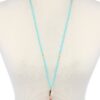 Cowrie Shell Tassel Beaded Necklace – 30″ Beach Accent