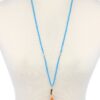 Cowrie Shell Tassel Beaded Necklace – 30″ Beach Accent