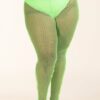 Panty Lined Mesh Leggings – Neon Green (1XL, 2XL, 3XL)